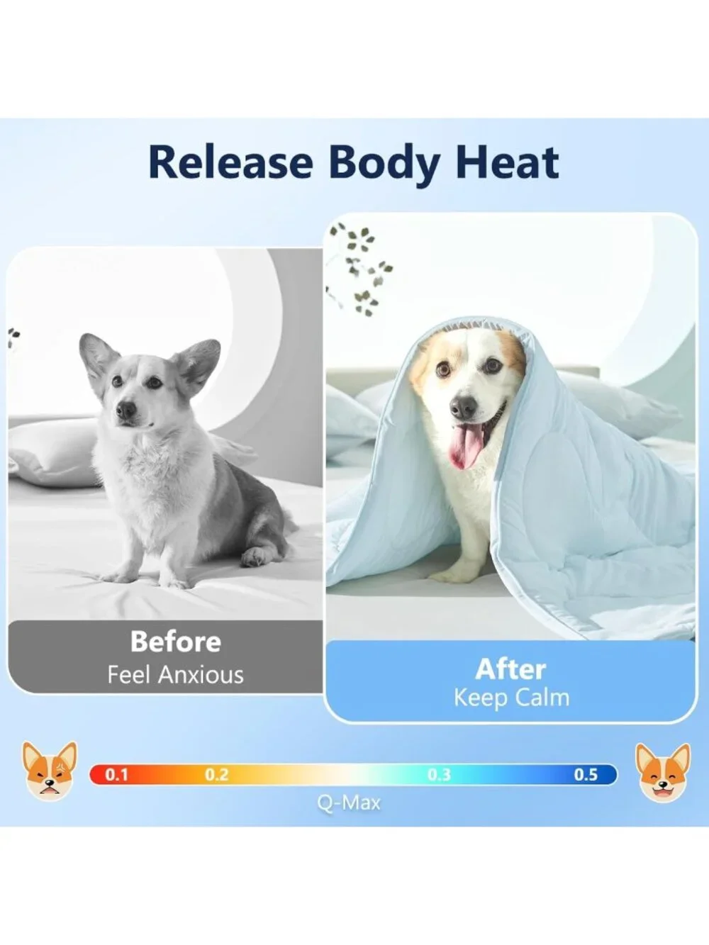 Breathable Dog Cooling Blanket - Dual-Sided, Lightweight Pet Throw for Summer